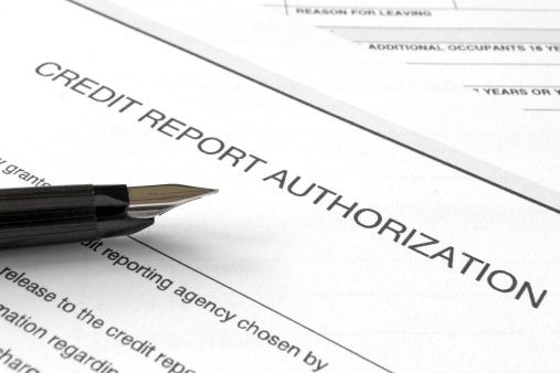 Cosigners based on credit report authorization
